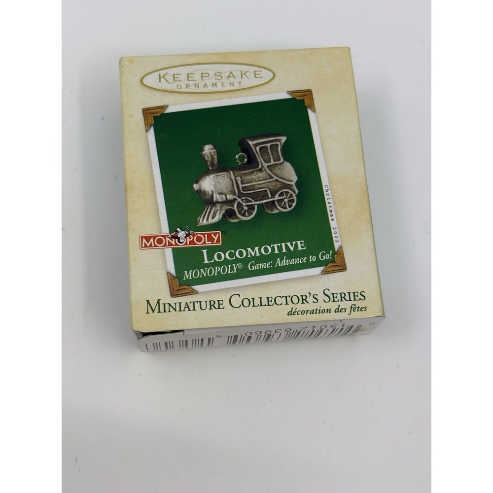Miniature Monopoly Locomotive 2002 Hallmark Keepsake Series Ornament NIB
